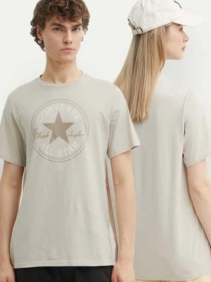 Converse t-shirt bawełniany kolor beżowy z nadrukiem