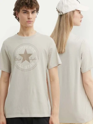 Converse t-shirt bawełniany kolor beżowy z nadrukiem