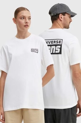 Converse t-shirt bawełniany kolor biały z nadrukiem 10021134-A27