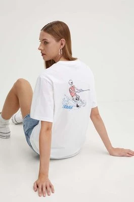 Converse t-shirt bawełniany kolor biały z nadrukiem 10026440-A02