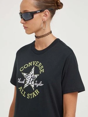 Converse t-shirt bawełniany kolor czarny