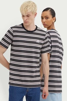 Converse t-shirt bawełniany kolor czarny wzorzysty 10027159-A01