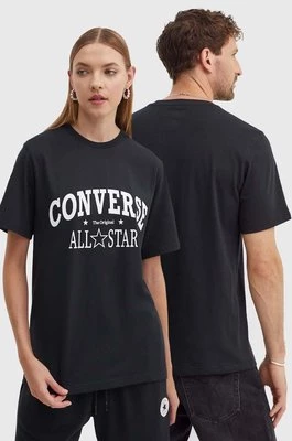 Converse t-shirt bawełniany kolor czarny z nadrukiem 10026458-A03