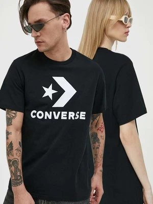 Converse t-shirt bawełniany kolor czarny z nadrukiem