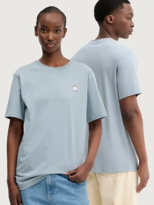 Converse t-shirt bawełniany kolor niebieski gładki 10026565-A11