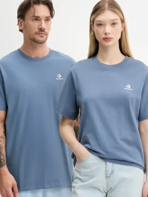 Zdjęcie produktu Converse t-shirt bawełniany kolor niebieski z aplikacją 10023876-A45