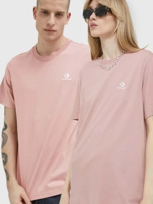 Zdjęcie produktu Converse t-shirt bawełniany kolor różowy gładki