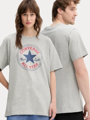 Converse t-shirt bawełniany kolor szary z nadrukiem 10025459-A07