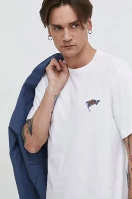 Converse t-shirt bawełniany męski kolor beżowy z aplikacją