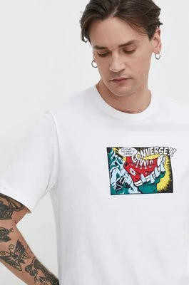Converse t-shirt bawełniany męski kolor beżowy z nadrukiemCHEAPER