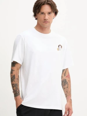 Converse t-shirt bawełniany męski kolor biały z nadrukiem 10027713-A02