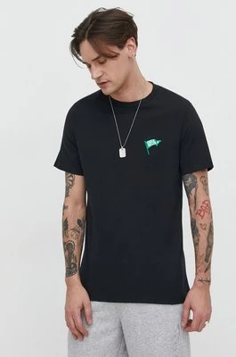 Converse t-shirt bawełniany męski kolor czarny z aplikacją