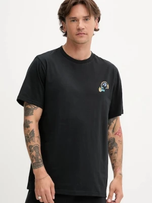 Converse t-shirt bawełniany męski kolor czarny z nadrukiem 10027713-A01