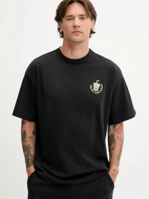 Converse t-shirt bawełniany męski kolor czarny z nadrukiem 10027736-A01