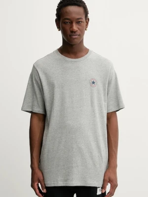 Converse t-shirt bawełniany męski kolor szary z nadrukiem CVM5T565