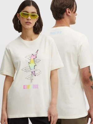Converse t-shirt bawełniany PRIDE kolor beżowy z nadrukiem 10027208-A01