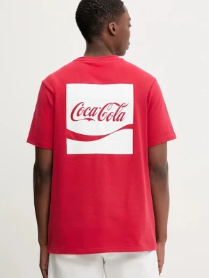 Converse t-shirt bawełniany x Coca Cola męski kolor czerwony z nadrukiem CVM5T514