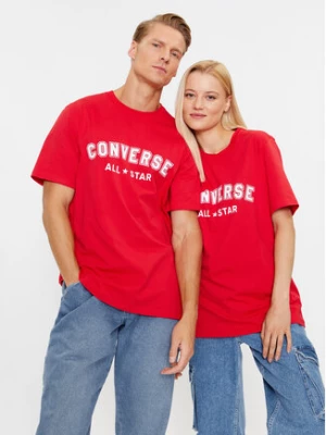 Converse T-Shirt Classic Fit All Star Center Front Tee 10024566-A10 Czerwony Regular Fit
