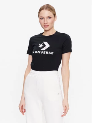 Converse T-Shirt Floral Star Chevron 10024538-A02 Czarny Slim Fit