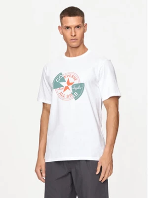 Converse T-Shirt Chuck Patch Distort Tee 10026427-A02 Biały Regular Fit