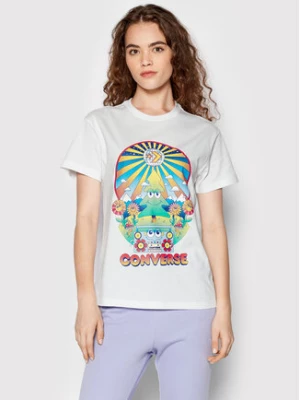 Converse T-Shirt Nature Party Graphic 10024245-A02 Biały Standard Fit
