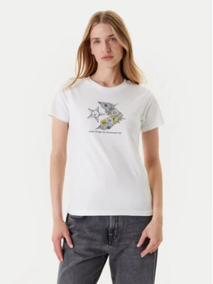 Converse T-Shirt Nature Star Chevron 10027752-A02 Biały Regular Fit