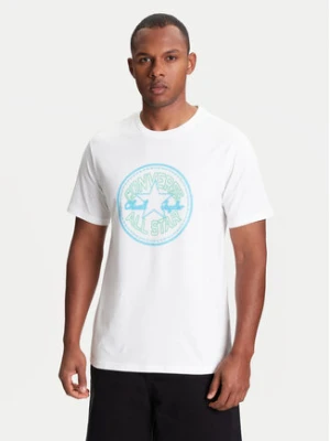 Converse T-Shirt Neon Sign All Star Patch 10027722-A02 Biały Regular Fit