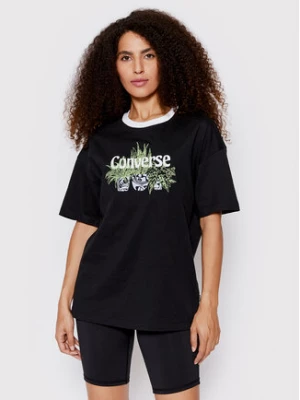 Converse T-Shirt Plant Powered Ringer 10023937-A01 Czarny Loose Fit