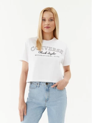 Converse T-Shirt Retro Chuck Cropped Tee 10025897-A01 Biały Regular Fit