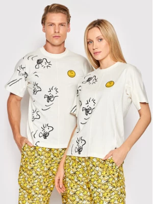 Converse T-Shirt Unisex PEANUTS Shapes 10024380-A01 Beżowy Regular Fit