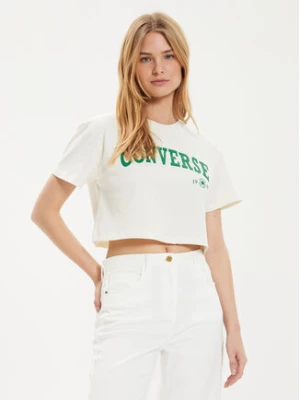 Converse T-Shirt W Retro Chuck Cropped Tee 10027151-A03 Écru Regular Fit