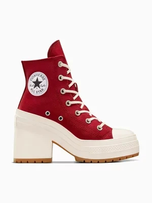 Converse trampki Chuck 70 De Luxe Heel damskie kolor czerwony A12576C