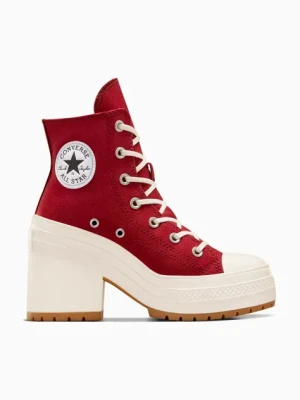 Converse trampki Chuck 70 De Luxe Heel damskie kolor czerwony A12576C