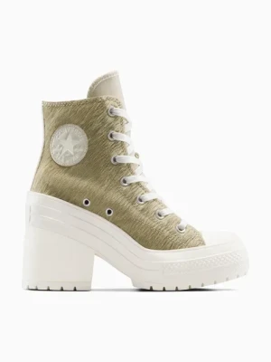 Converse trampki Chuck 70 De Luxe Heel Pony Hair kolor beżowy A12813C