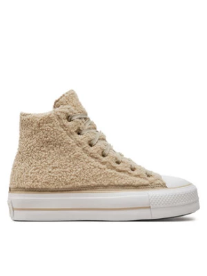 Converse Trampki Chuck Taylor All Star Lift Platform Sherpa A05509C Beżowy