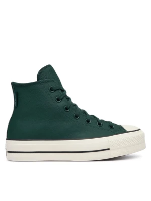 Converse Trampki Chuck Taylor All Star Lift Platform Water-Repellent A18393C Zielony ciemny