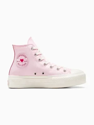 Converse trampki Chuck Taylor All Star Lift Valentine's Day kolor różowy A13652C