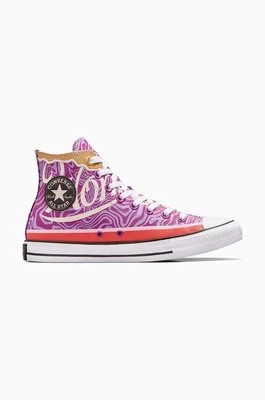 Converse trampki Converse x Wonka Chuck Taylor All Star Swirl kolor fioletowy A08154C