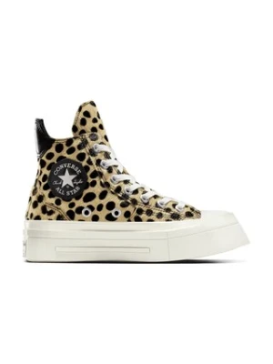 Converse trampki skórzane Chuck 70 De Luxe Heel Squared kolor beżowy A12814C
