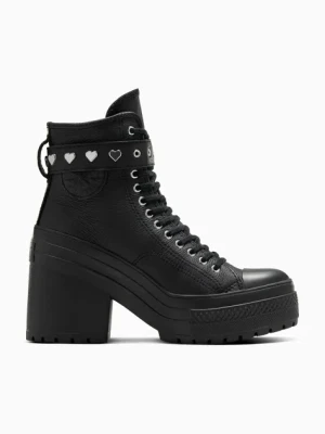 Converse trampki skórzane Chuck 70 De Luxe Heel Valentine's Day kolor czarny A10634C