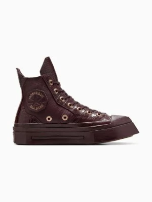 Converse trampki skórzane Chuck 70 DE Luxe Squared damskie kolor bordowy A10039C