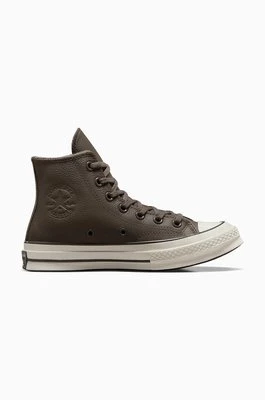 Converse trampki skórzane Chuck 70 kolor brązowy A12347C