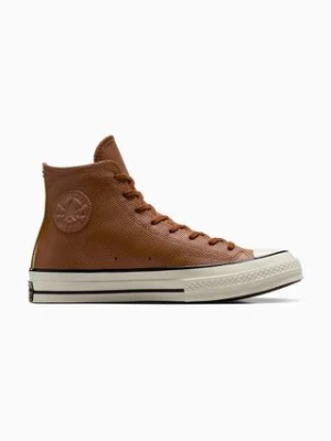 Converse trampki skórzane Chuck 70 Leather męskie kolor brązowy A09148C