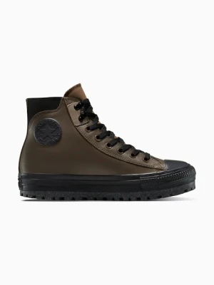 Converse trampki skórzane Chuck Taylor All Star City Trek Wp kolor brązowy A13274C