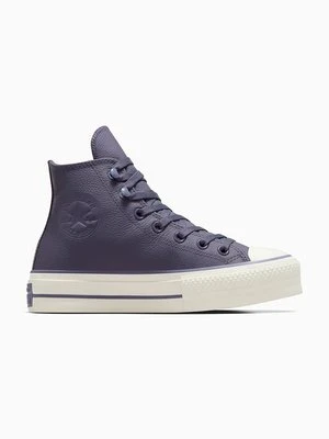 Converse trampki skórzane Chuck Taylor All Star Lift damskie kolor fioletowy A11159C