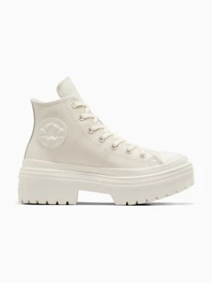 Converse trampki skórzane Chuck Taylor All Star Lugged Heel damskie kolor biały A10370C