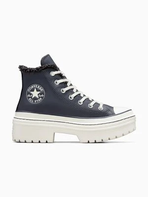 Converse trampki skórzane Chuck Taylor All Star Lugged Heel damskie kolor szary A10152C