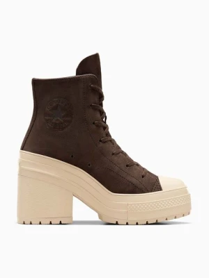 Converse trampki zamszowe Chuck 70 De Luxe Heel Platform kolor czarny A11542C
