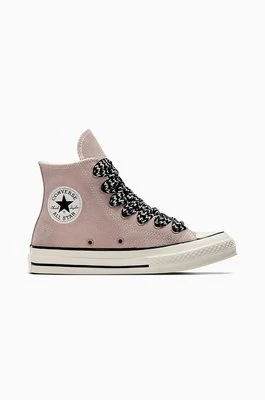 Converse trampki zamszowe Chuck 70 Suede kolor brązowy A08303C