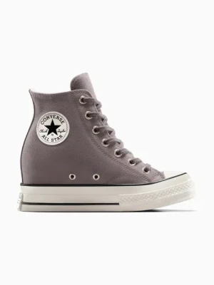 Converse trampki zamszowe Chuck 70 Wedge kolor brązowy A13834C